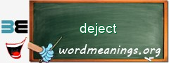 WordMeaning blackboard for deject